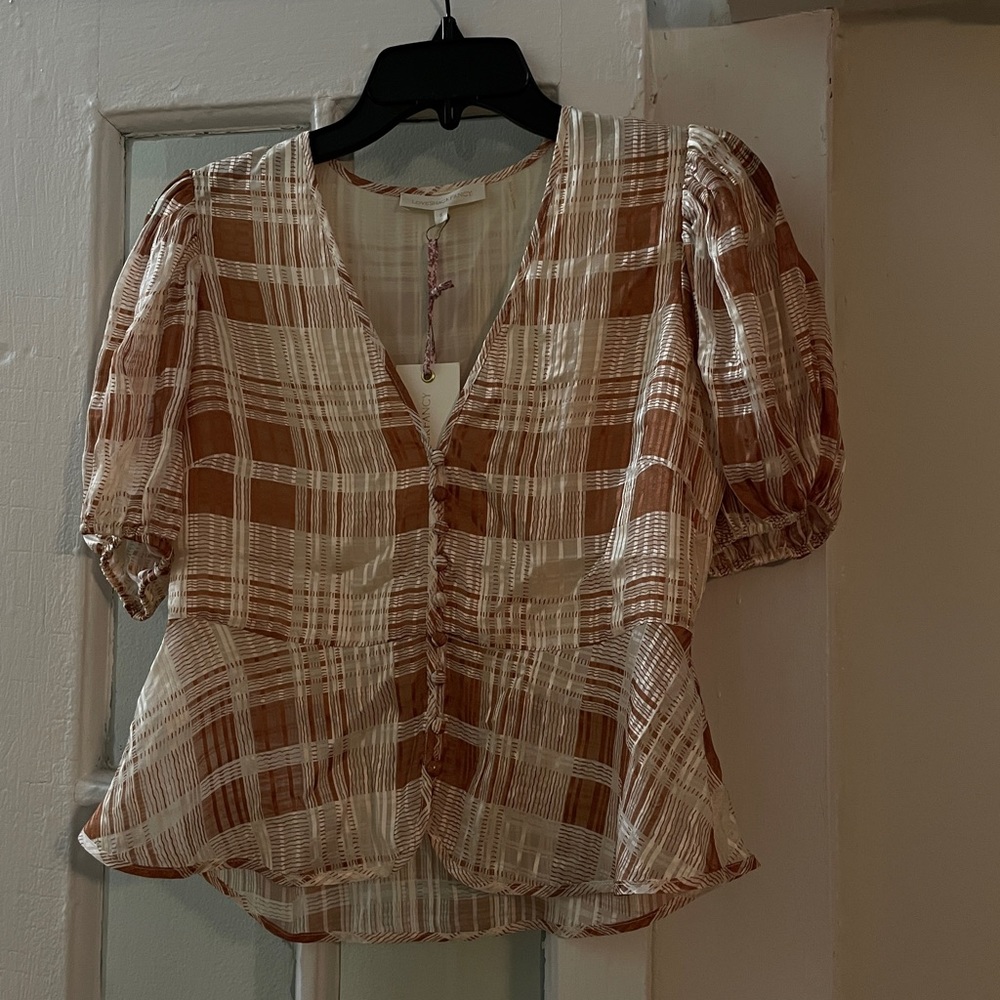 LoveShackFancy Jordan Top Plaid